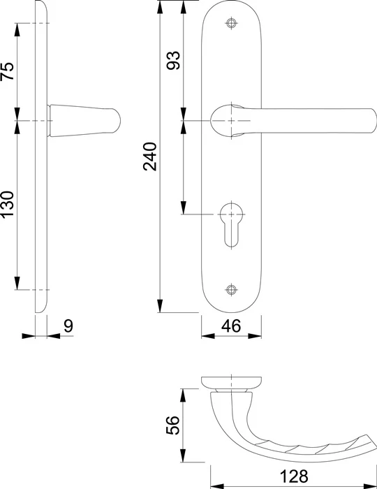 Zestaw długich rozet HOPPE Tôkyô 1710/273P Aluminium F1 ( 3000252578 )