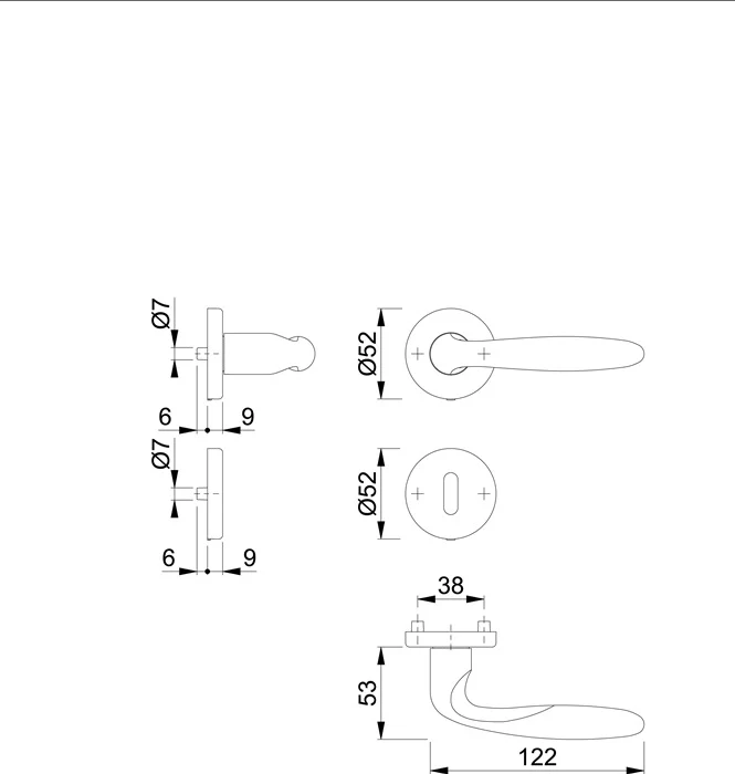 Zestaw rozet HOPPE Verona M151/42KV/42KVS mosiądz F71 ( 3000253732 )