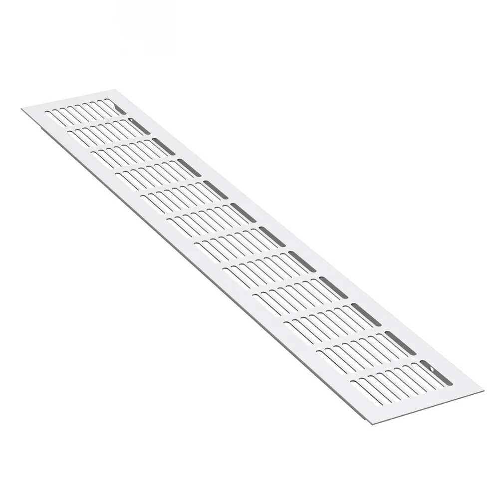 Kratka wentylacyjna do mebli 480x80mm - Srebrna