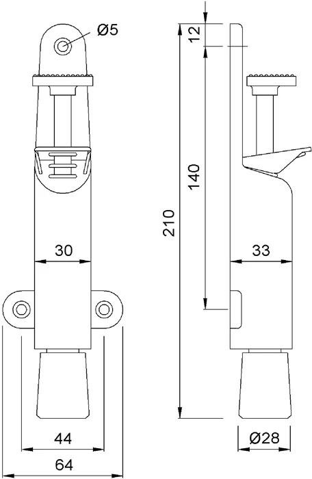 Uchwyt drzwiowy KWS 102602 stal malowana na kolor srebrny ( 3000256785 )