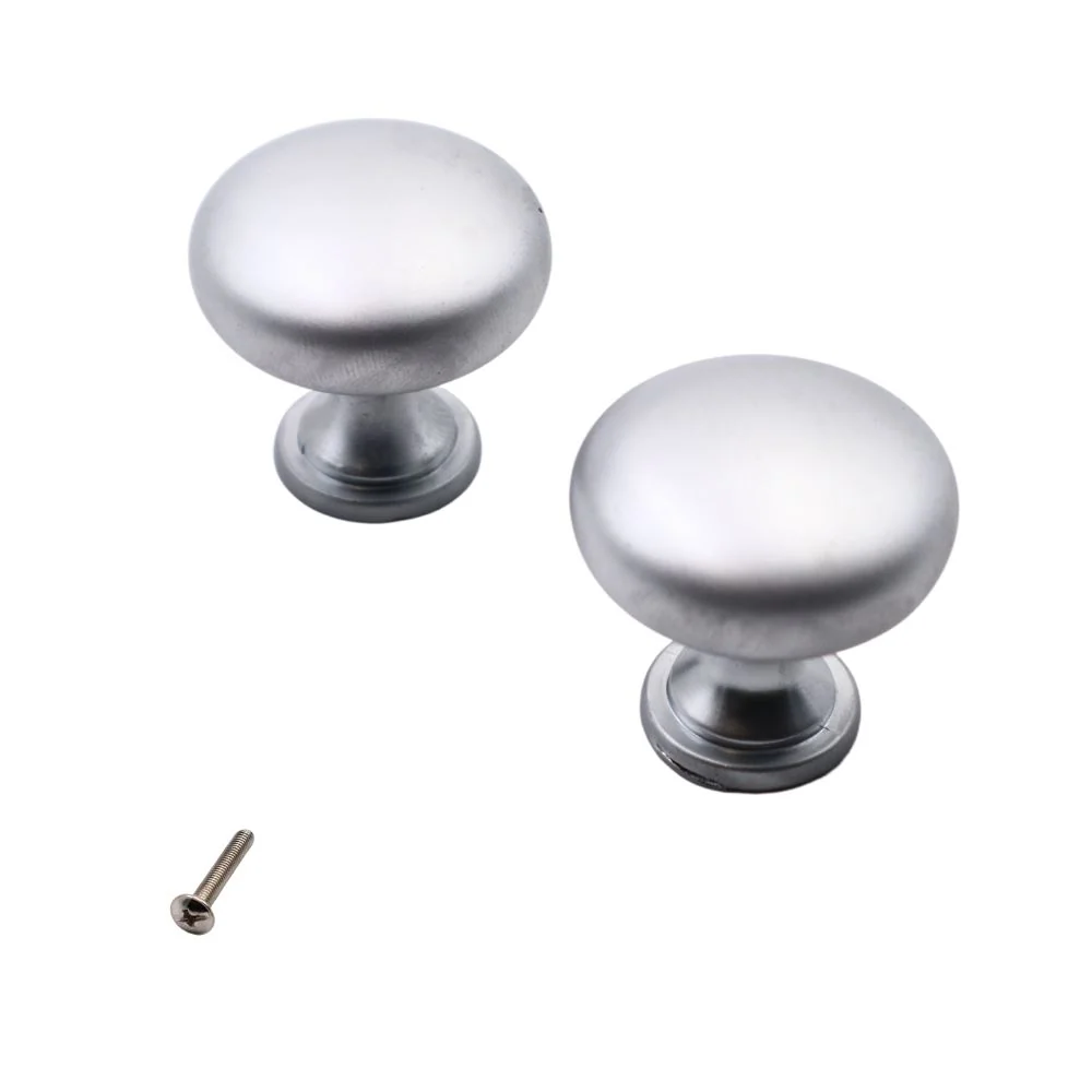 Gałka meblowa w kolorze aluminium NTP