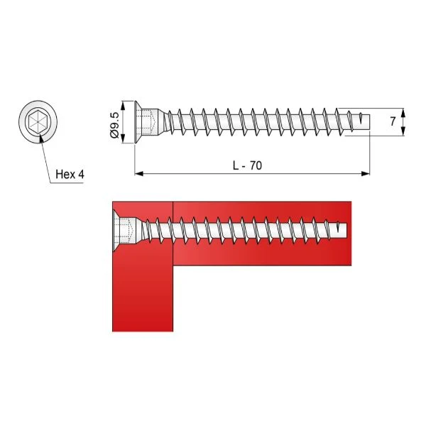 Konfirmaty 7.0x70mm - 1000 sztuk NTP