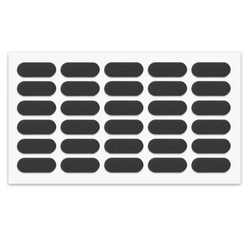 Odbojniki samoprzylepne 8x22mm Czarne - 30 sztuk NTP