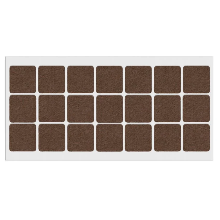 Podkładki filcowe do mebli samoprzylepne 30x30mm - Brązowe NTP