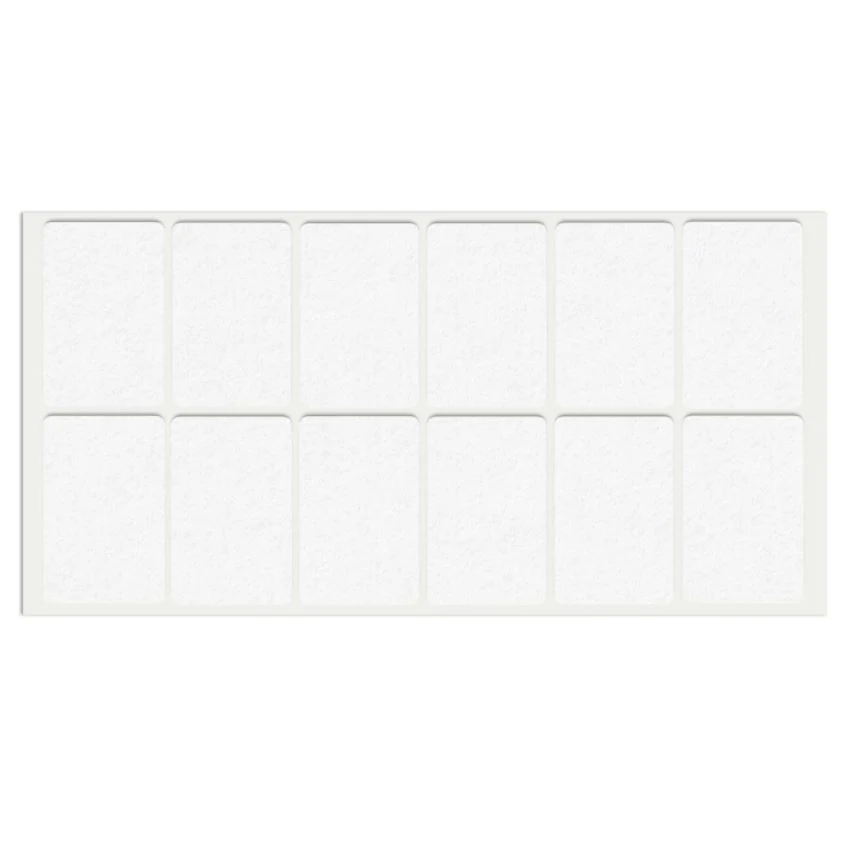 Podkładki filcowe pod meble samoprzylepne 35x55mm - Białe NTP