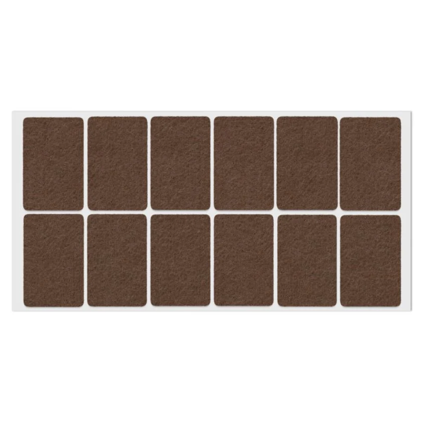 Podkładki filcowe pod meble samoprzylepne 35x55mm - Brązowe NTP