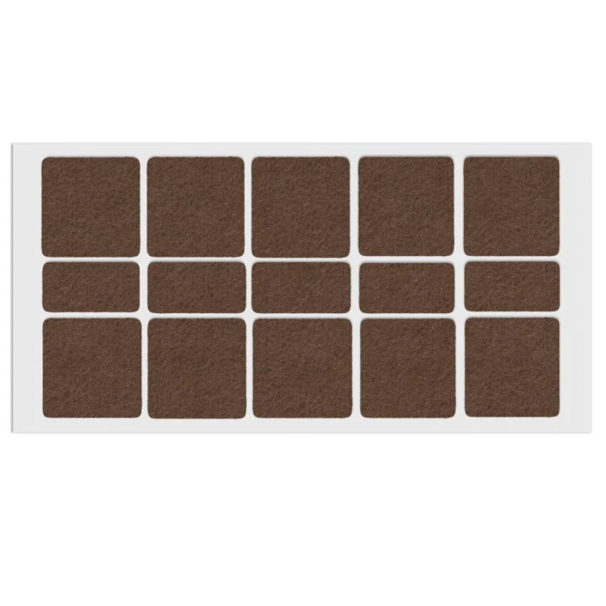 Podkładki filcowe pod meble samoprzylepne 40x40mm - Brązowe NTP