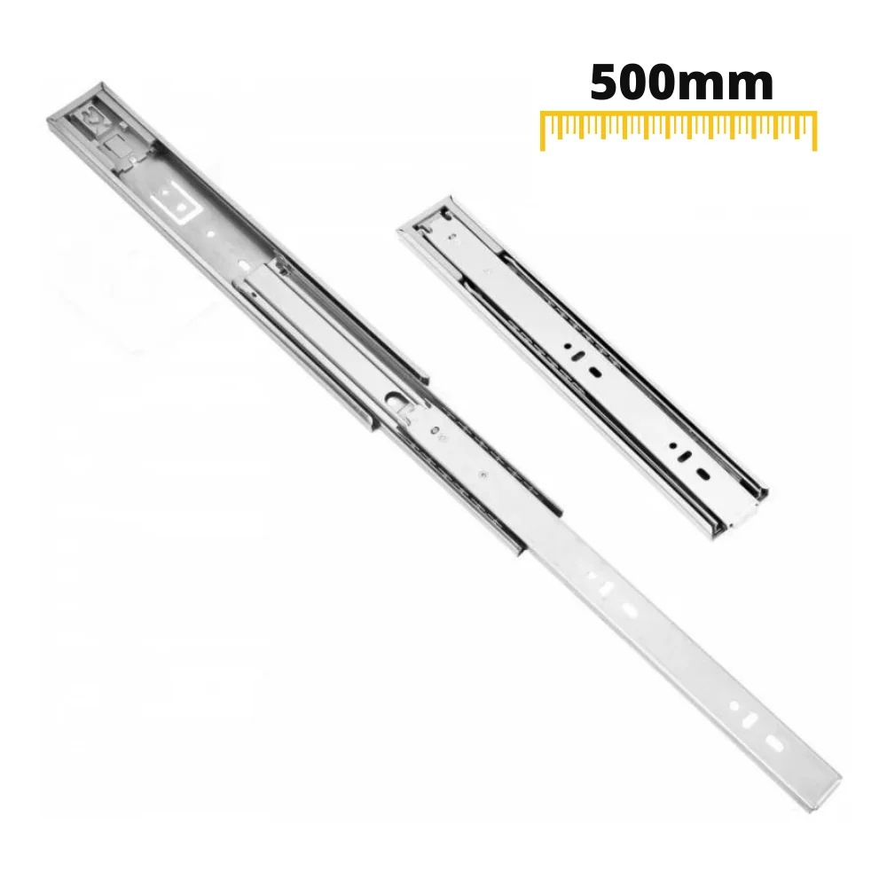 Prowadnice do szuflad push to open 500mm - H45 (lewa oraz prawa) NTP