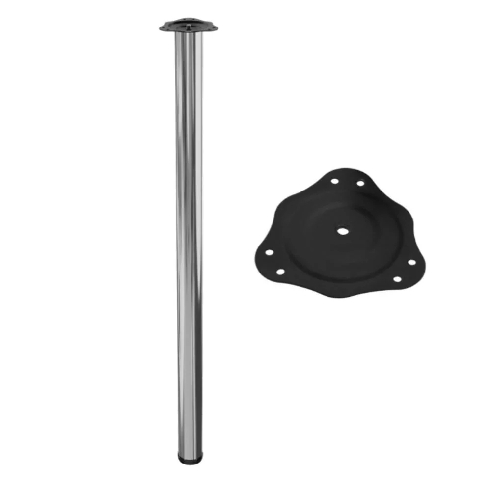 Regulowana noga do mebli 1100mm z mocowaniem stalowym - Chrom NTP