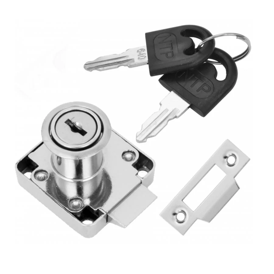 Zamek meblowy zatrzaskowy 19x22mm - Chrom NTP