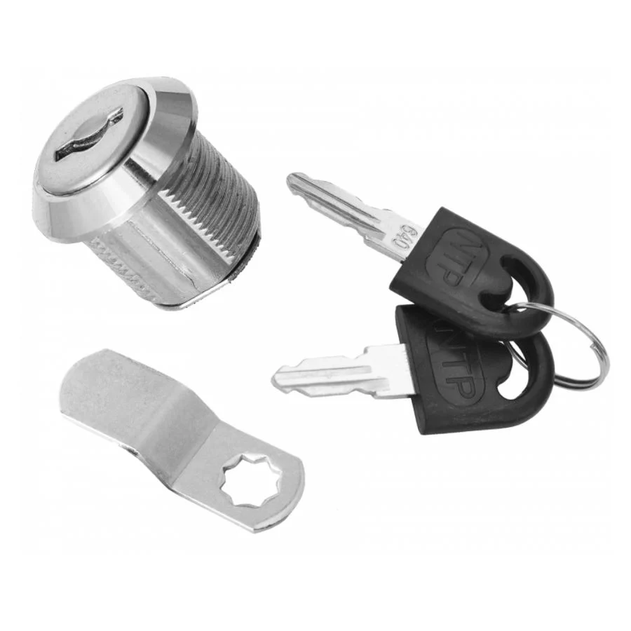 Zamek do skrzynek na listy z ryglem odgiętym 19x16mm - Chrom NTP