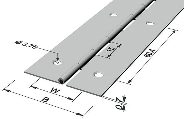 Zawias drążkowy PG Szerokość zawiasu otwartego 32 mm Grubość materiału 0,7 mm ( 3000272201 )