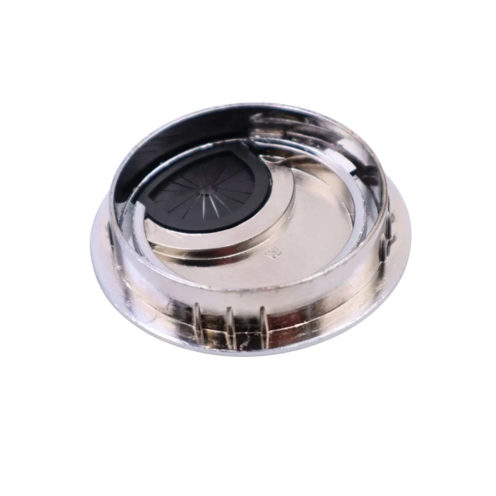 Przepust kablowy z gumką metalowy okrągły 60mm - Chrom