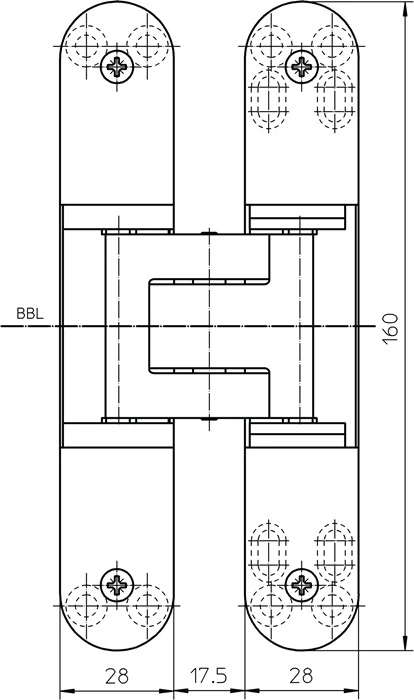 SIMONSWERK Zawias obiektowy Tectus(R) TE 340 3D stal F1 kolor 80 kg ( 3000255207 )