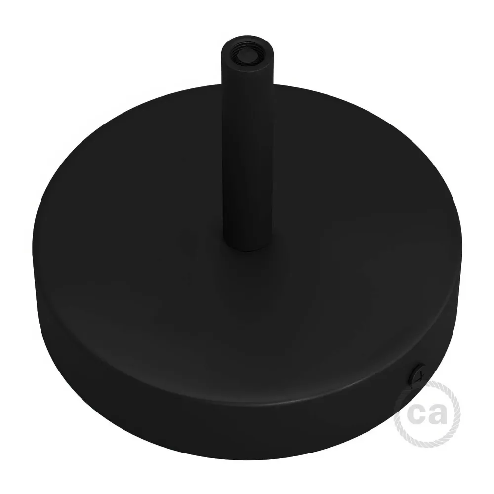 Zestaw podsufitka cylindryczna z metalu z blokadą kabla 7 cm - Czarny