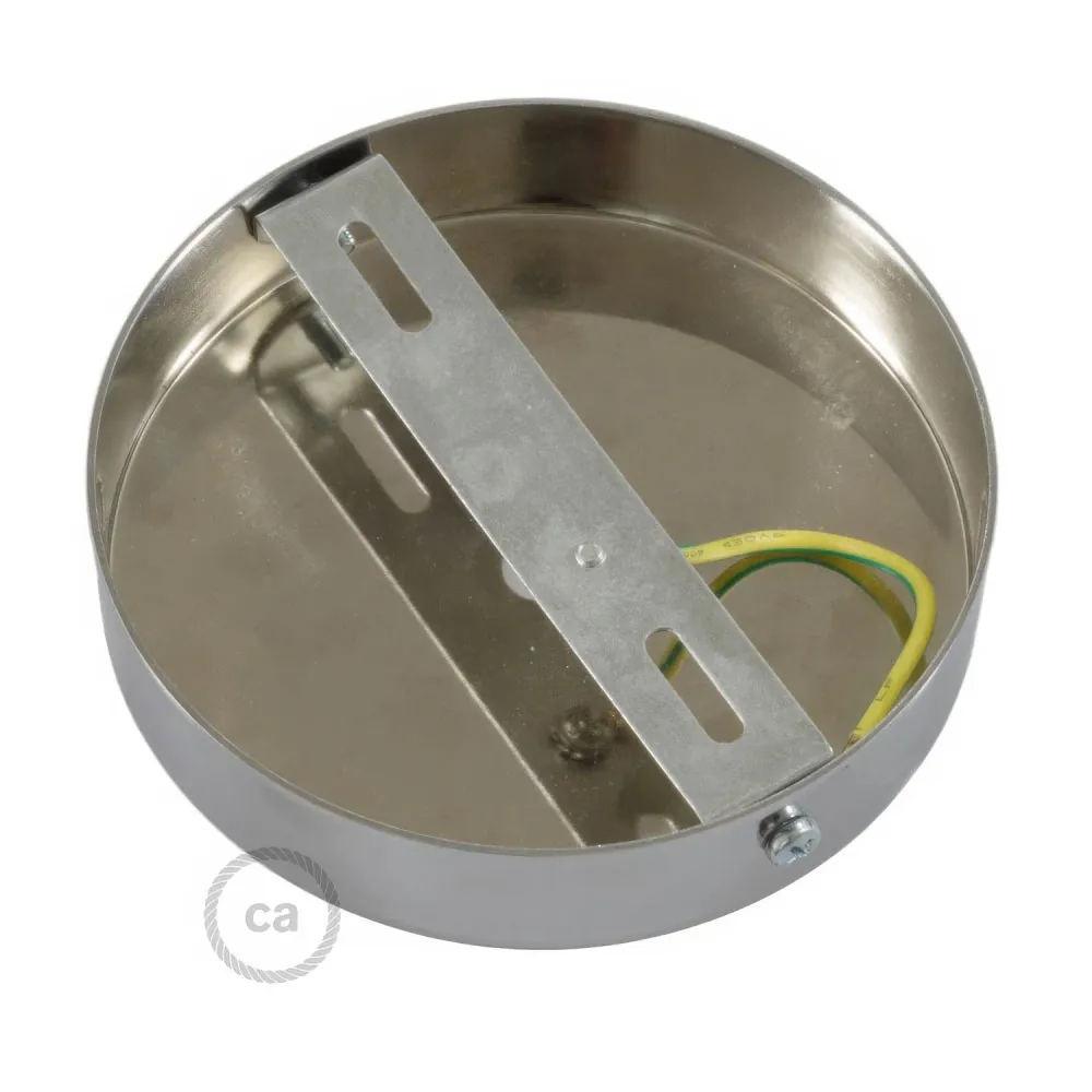 Zestaw podsufitki cylindrycznej z metalu z blokadą kabla 15 cm – Chrom