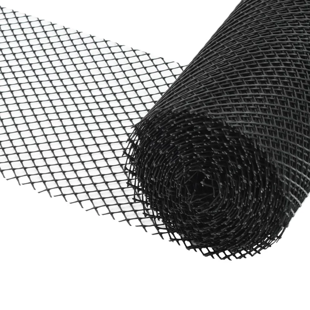 4 szt. siatki ochronnej do rynny z mocowaniami, HDPE, 1,08 m²