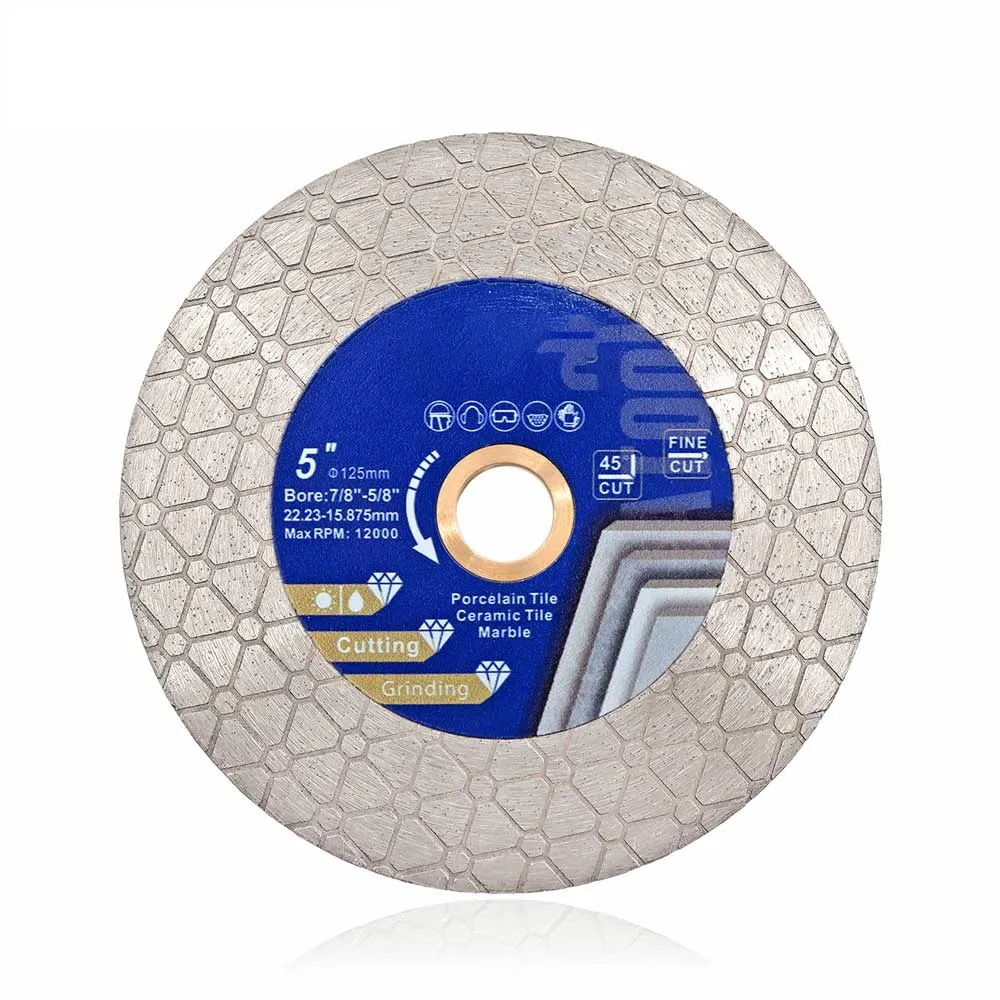 5-calowa tarcza diamentowa Dwustronna tarcza do cięcia i szlifowania diamentowego Trójkątny wzór 125mm Tarcza diamentowa d...