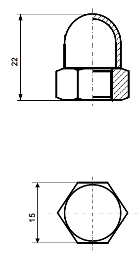 Nakrętki kołpakowe M 9 x 1, stal ocynkowana Fix Nippel