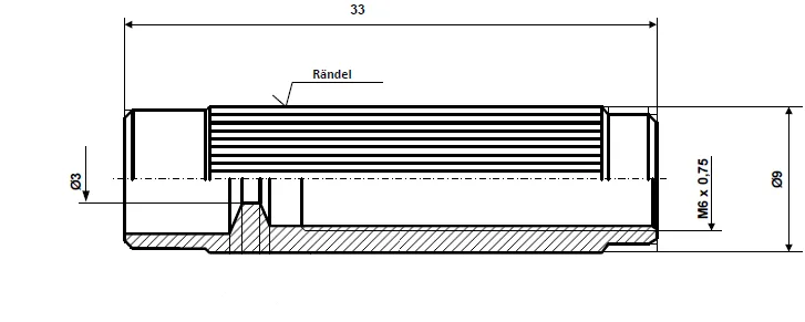 Regulacja wiertarki śrubowej. Zestaw 3,8 mm M 6 x 35, mosiądz niklowany Fix Nippel