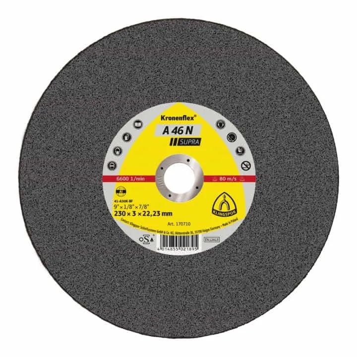 KLINGSPOR tarcza tnąca 46 N Supra D230x3mm prosta ( 4000841039 )