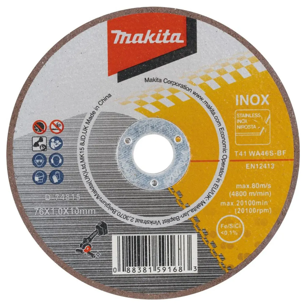 Makita D-74815 76x1x10mm Cienka tarcza ścierna tnąca