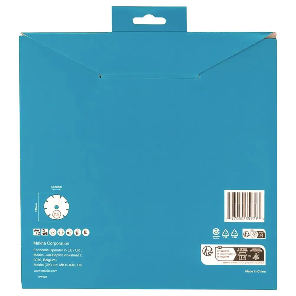 Makita D-80117 230 mm segmentowana tarcza diamentowa do wielu materiałów