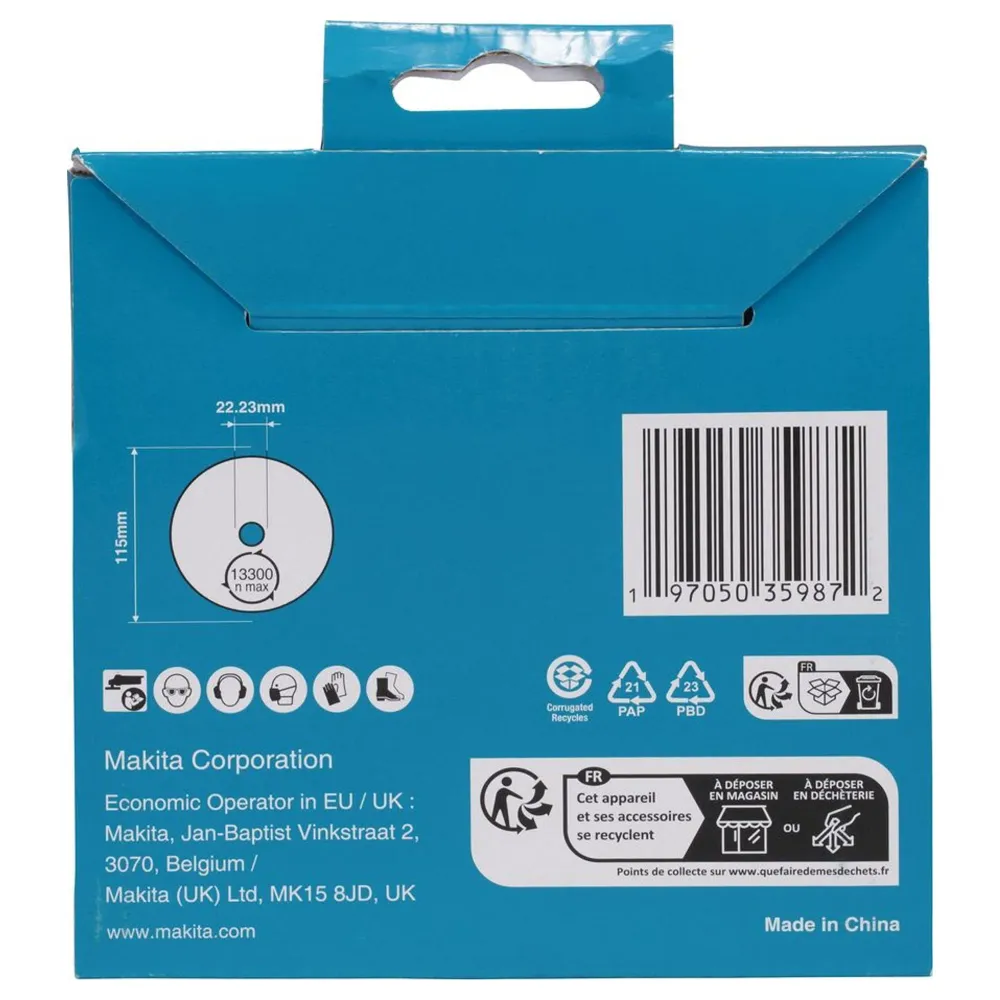 Makita D-80210 115 mm tarcza diamentowa z ciągłą koroną