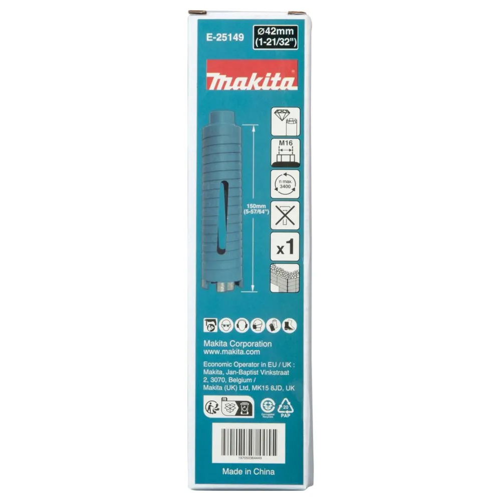 Makita E-25149 42x150mm M16 Dry Diamond Crown