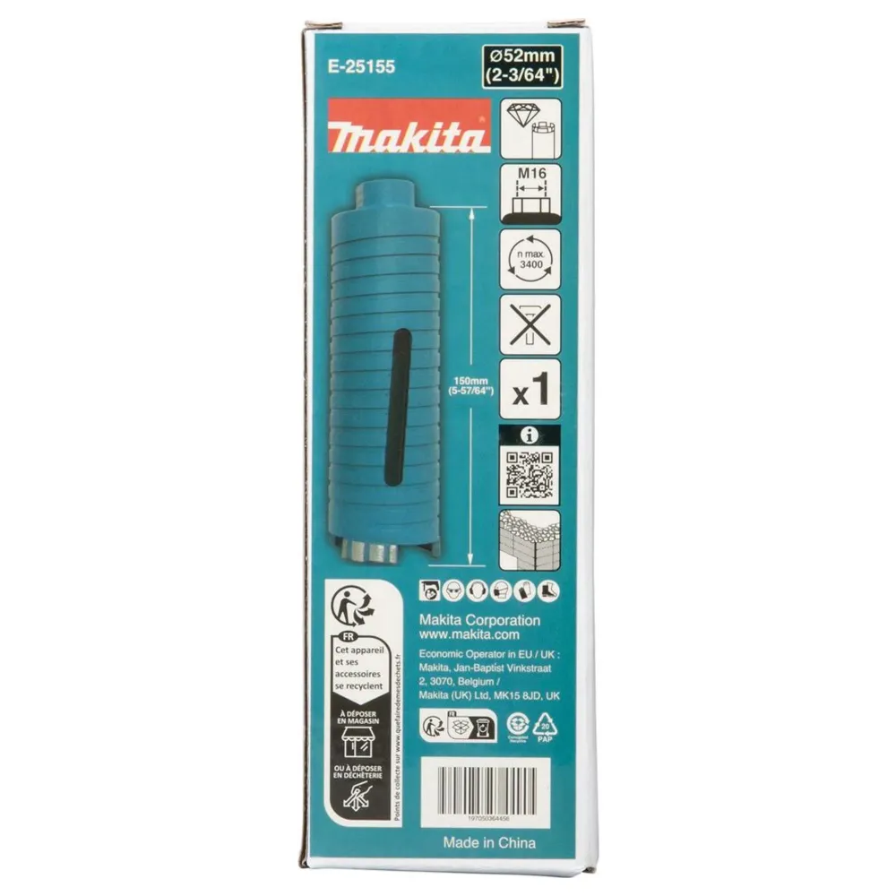 Makita E-25155 52mm M16 Dry Diamond Crown