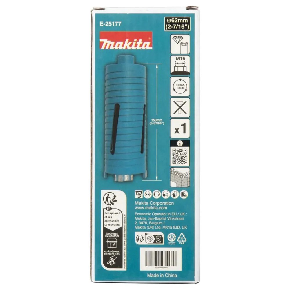 Makita E-25177 62mm M16 Dry Diamond Crown