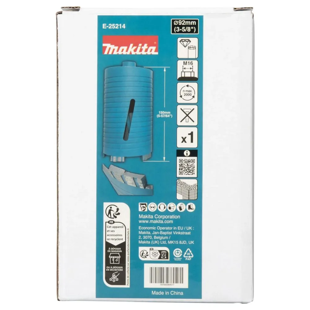 Makita E-25214 92mm M16 Dry Diamond Crown