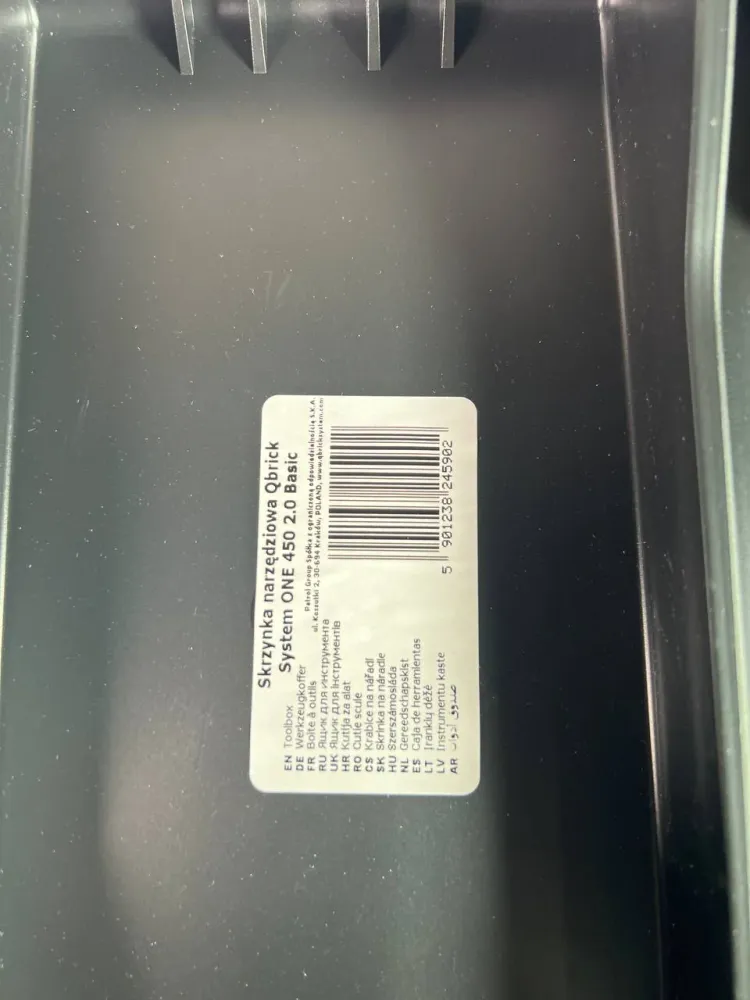 Qbrick System ONE 450 2.0 Podstawowa walizka narzędziowa 585 x 385 x 420 mm 52 l IP66
