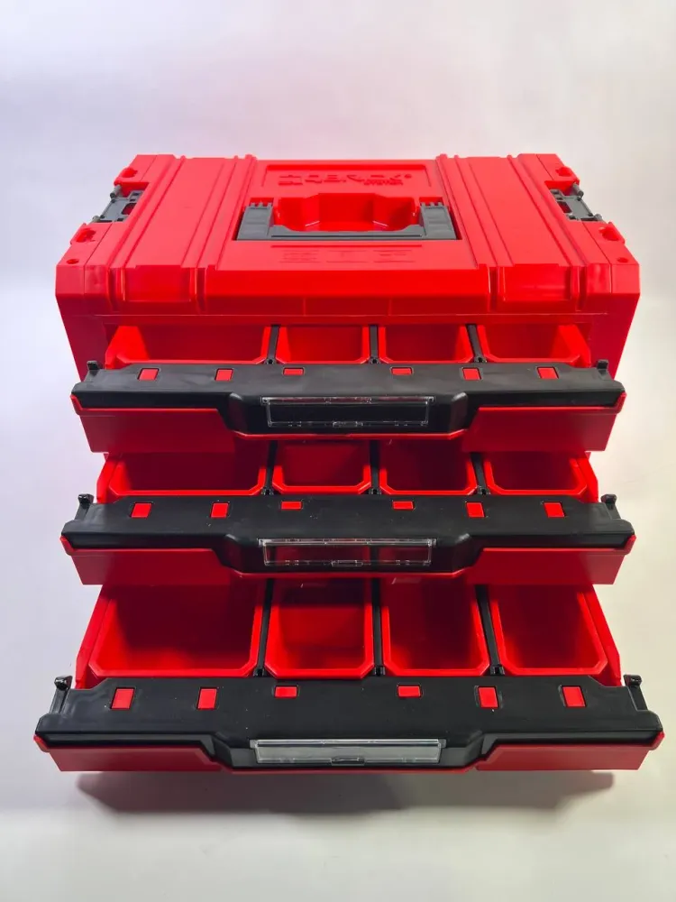 Qbrick System PRO Drawer 3 Toolbox 2.0 Expert RED ULTRA HD Toolbox 450 x 310 x 244 mm 13,5 l z możliwością sztaplowania IP...