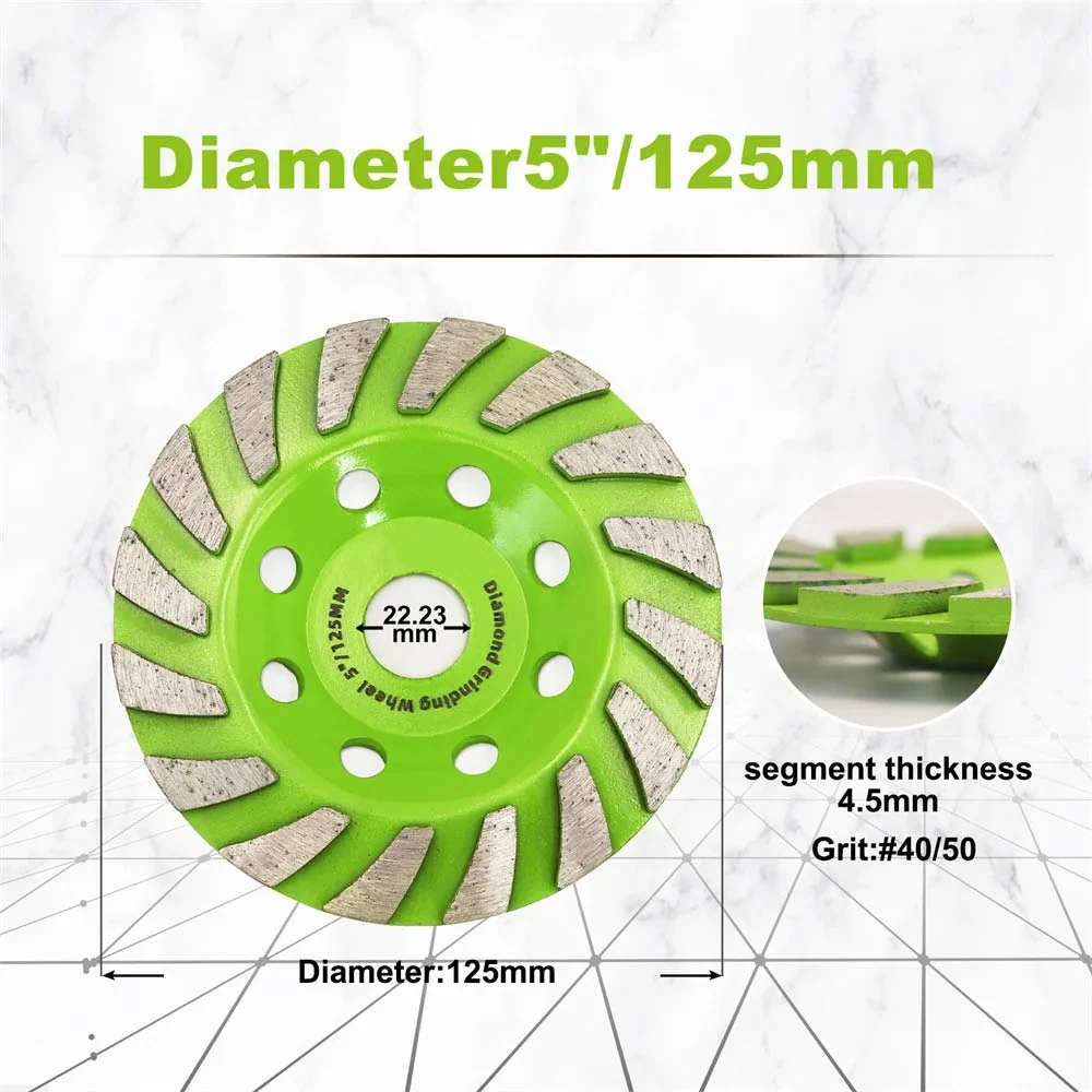2 sztuki 125mm Diamentowe Koło Tnące Ścierne Koło Polerskie do Granitu Kamienia Marmuru