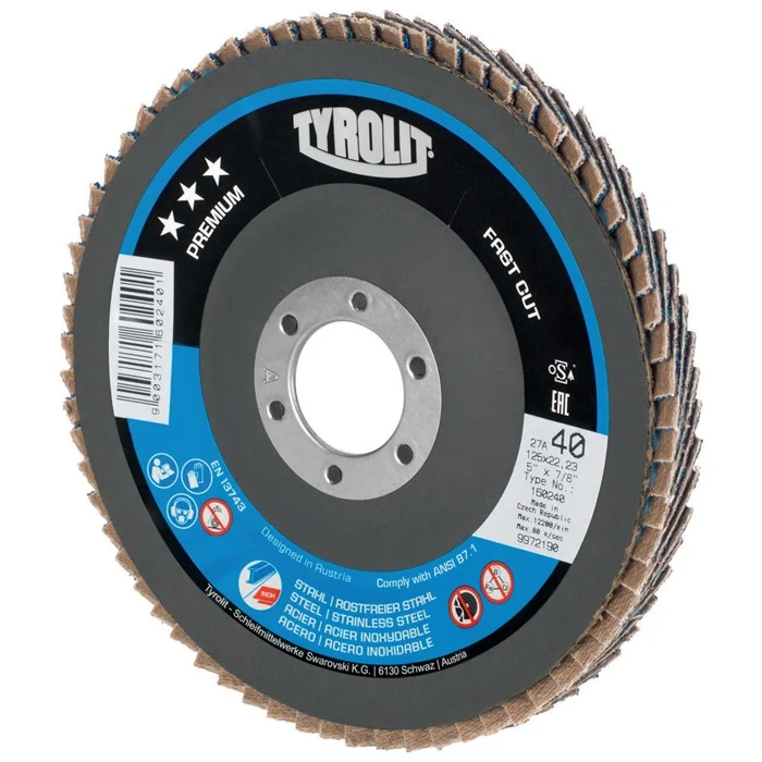 Tarcza listkowa Tyrolit PREMIUM FASTCUT ( 8000756288 ) Ø 125 mm ziarnistość 40 offset