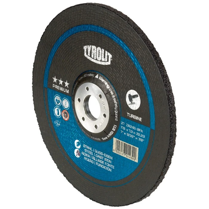 Tarcza szlifierska Tyrolit PREMIUM T-GRIND ( 8000758433 ) D125xS7mmGrit 24 Bore 22.23 mm
