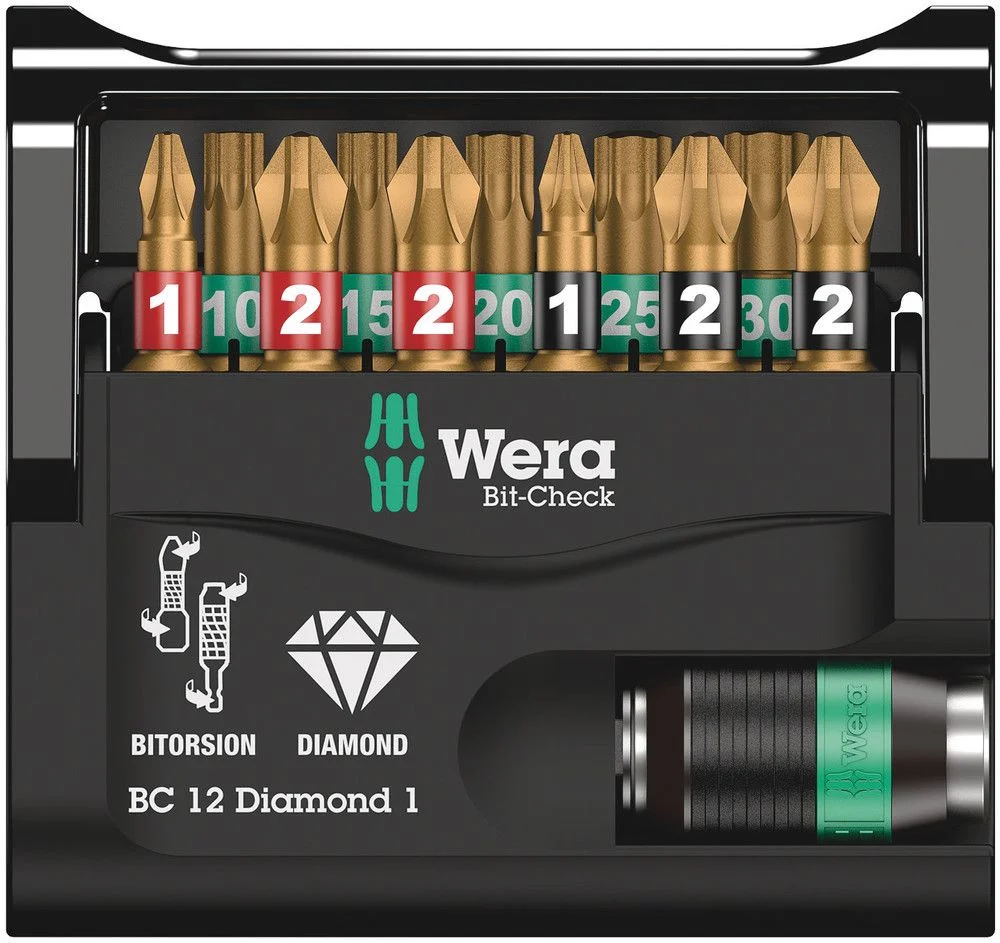12-częściowy zestaw bitów WERA Bit-Check Diamond 1 ( 4000829037 )