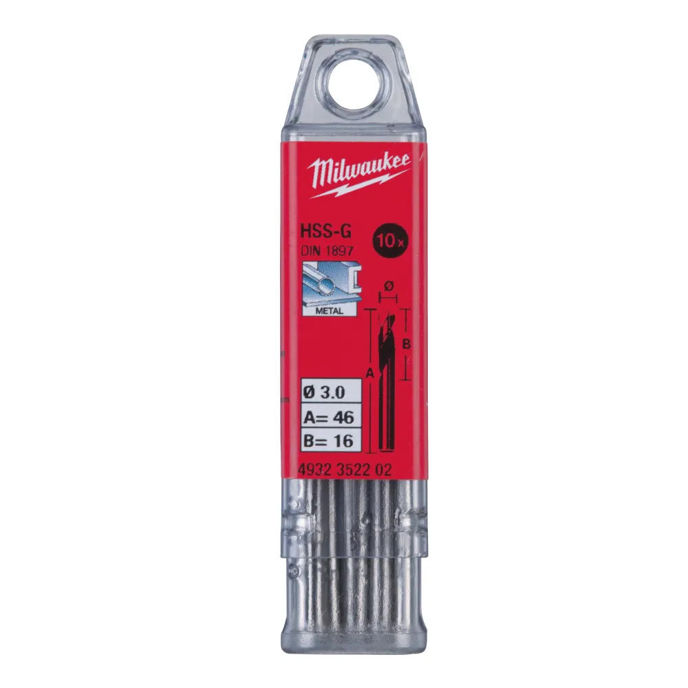 Wiertło HSS-G krótkie do blachy 3,0/16/46 mm | 4932352202