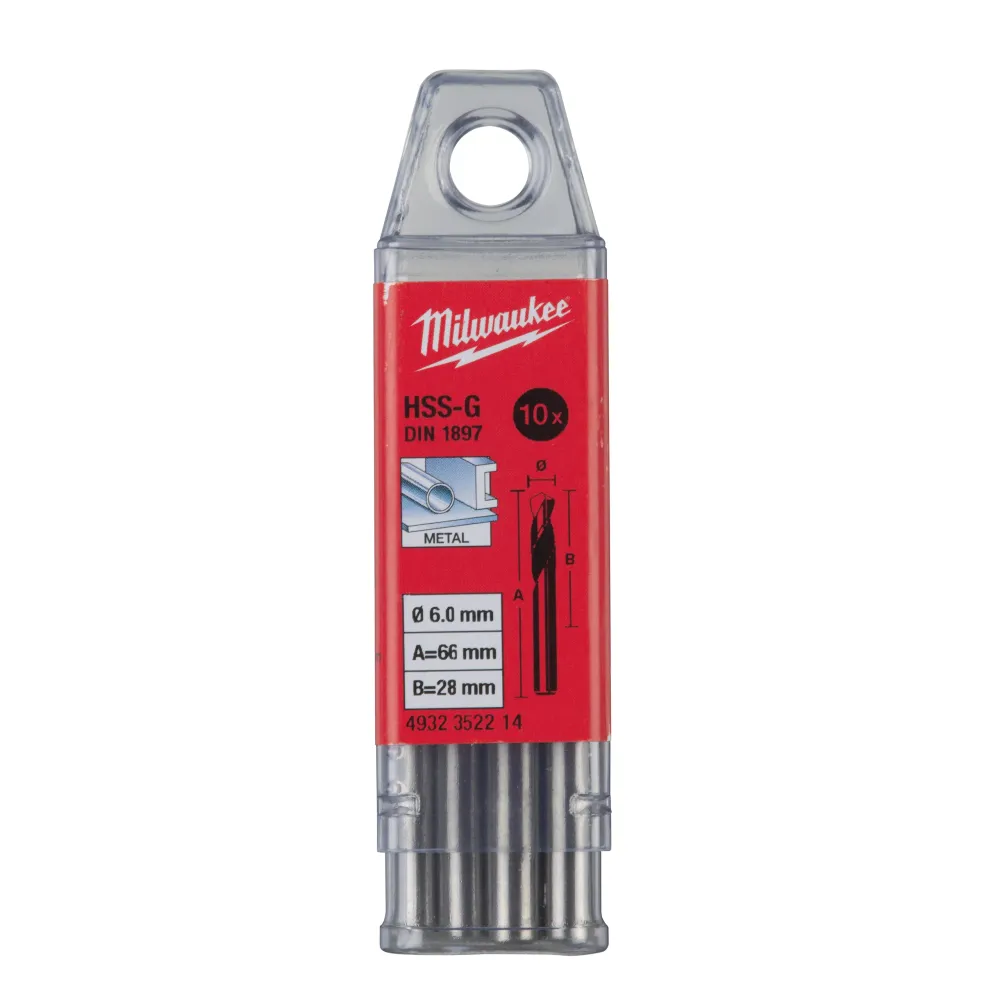 Wiertło HSS-G krótkie do blachy 6,0/28/66 mm | 4932352214