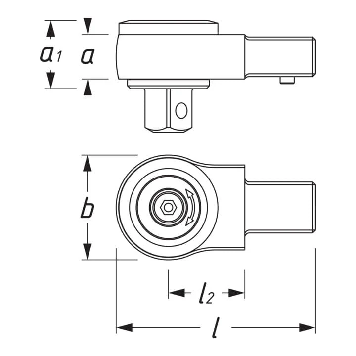 Wkładka HAZET grzechotka dwustronna 1/2 ″ 14 x 18 mm ( 4000822817 )