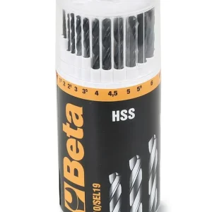 Zestaw wierteł HSS krótkich w pudełku 1-10x0,5mm 19szt | 410/SEL19