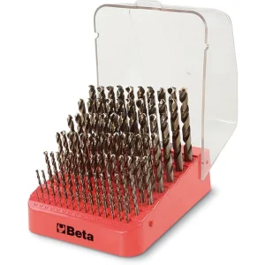 Zestaw wierteł HSS-Co w pudełku metalowym 1-10mm 91szt | 415/SP91