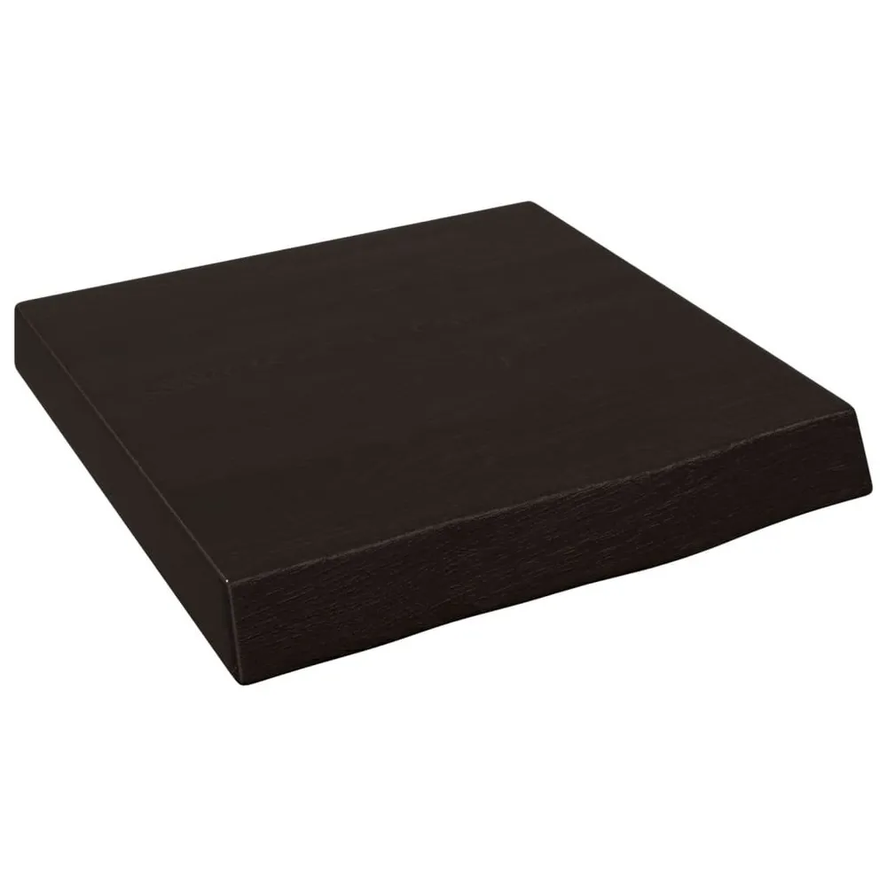 Blat do łazienki, ciemnobrązowy, 40x40x(2-6) cm, lite drewno