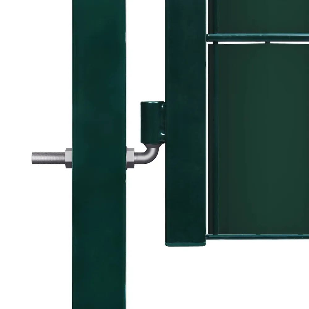 Furtka ogrodzeniowa, PVC i stal, 100 x 124 cm, zielona