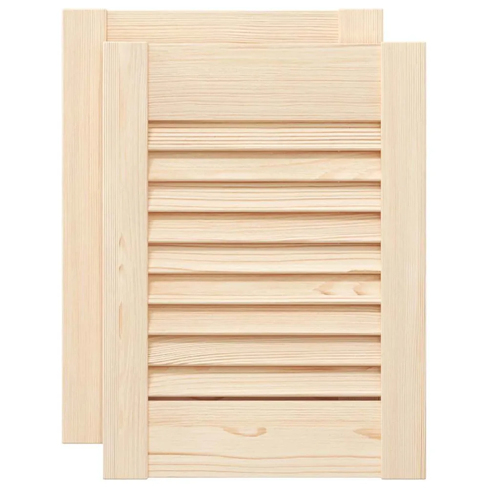 Drzwi do szafek żaluzjowe 2szt. 39,5x29,5cm lite drewno sosnowe
