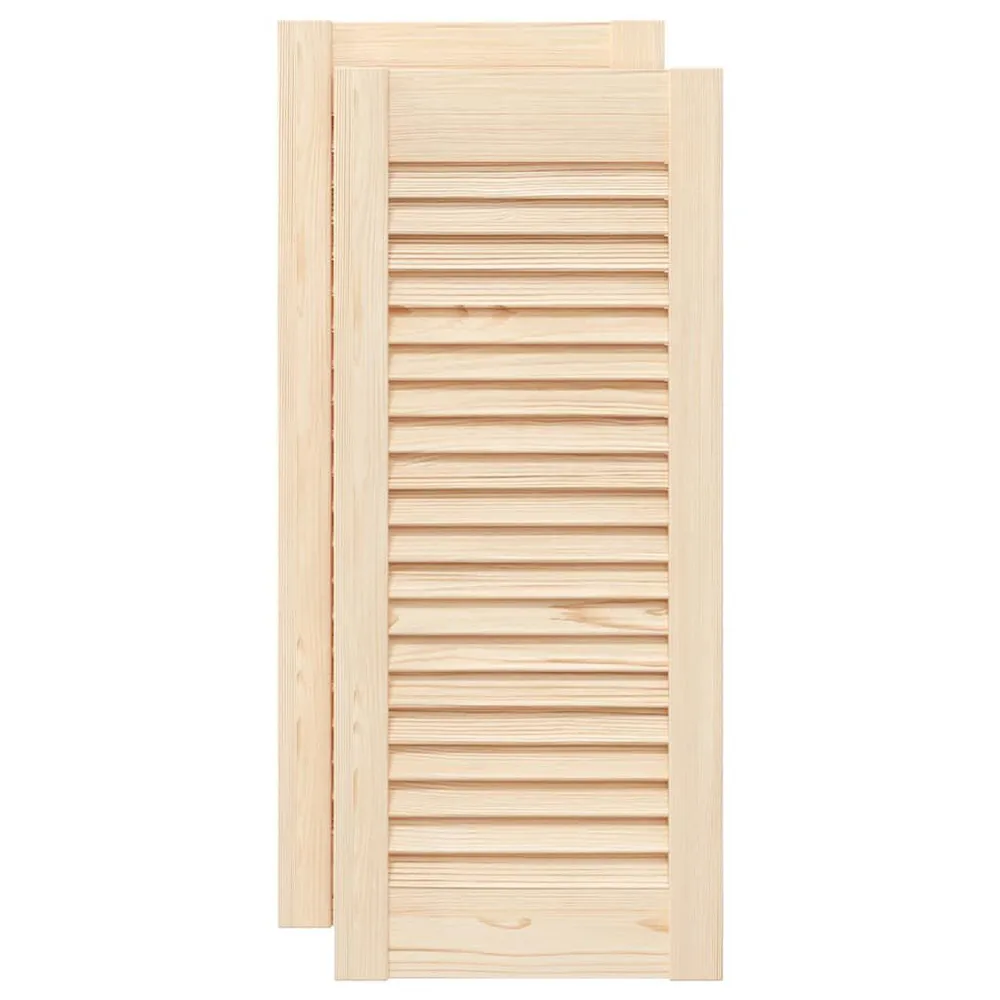 Drzwi do szafek żaluzjowe 2 szt. 69x29,5 cm lite drewno sosnowe
