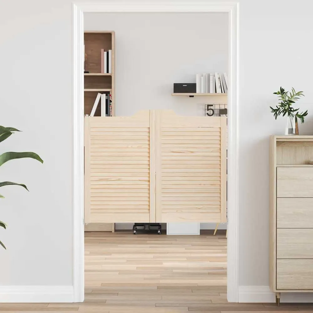 Drzwi wahadłowe żaluzjowe 1 para 80x100 cm lite drewno sosnowe