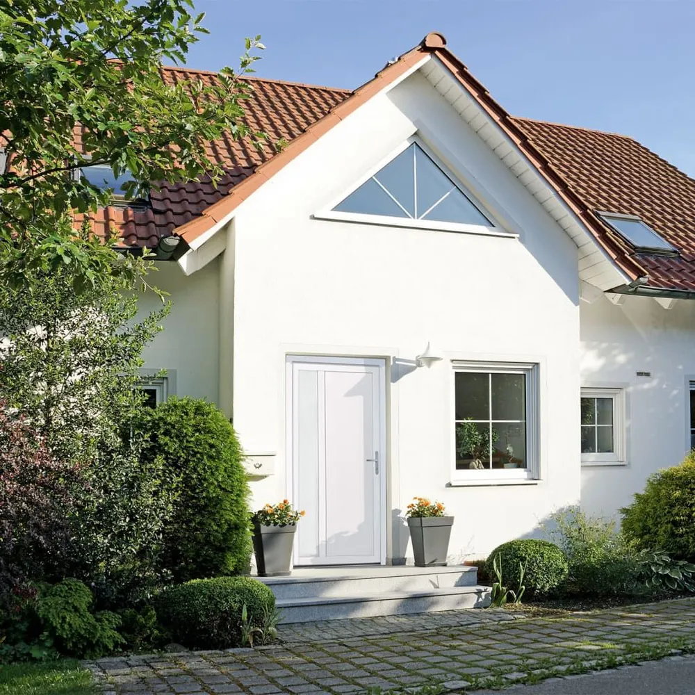 Drzwi wejściowe, białe, 98x200 cm, PVC