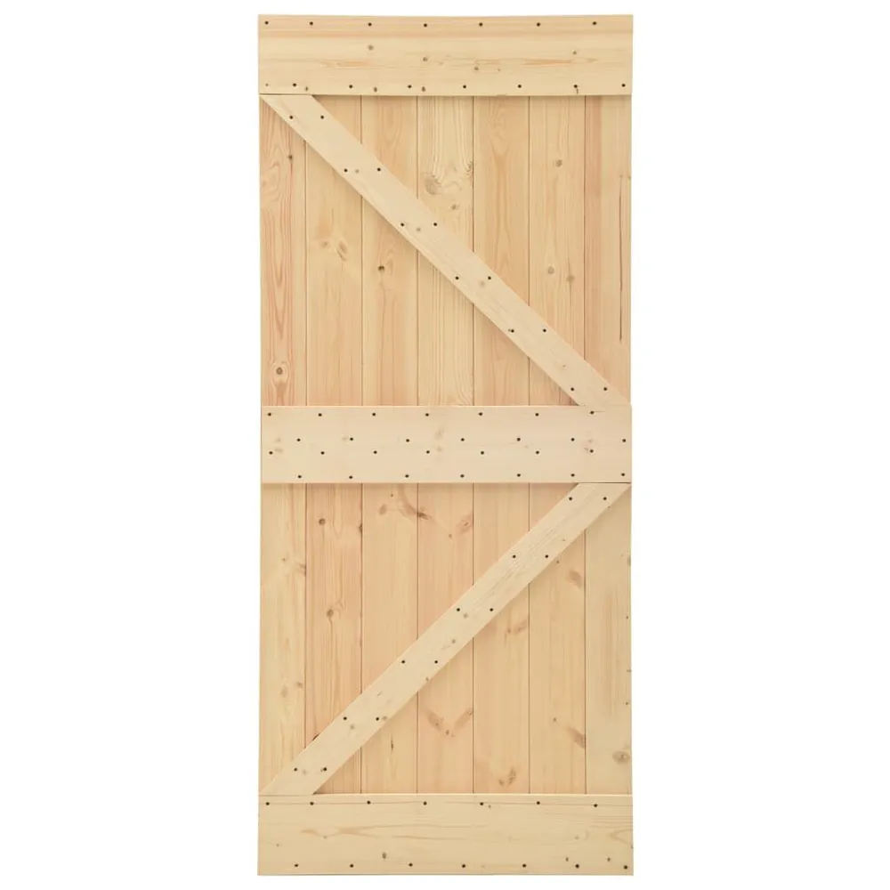 Drzwi, 80x210 cm, lite drewno sosnowe